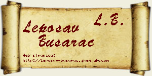 Leposav Busarac vizit kartica